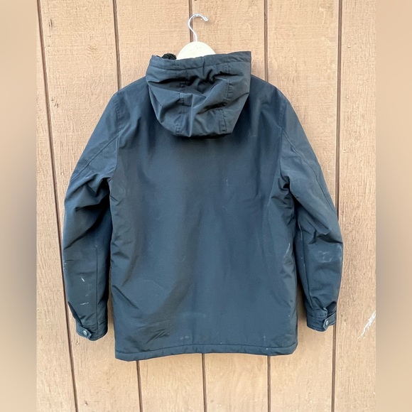 COPY - LEVI’S Sherpa lined mid-length black women’s hooded jacket. EUC - Picture 3 of 14